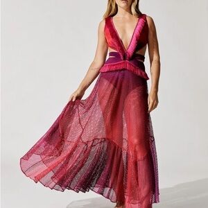 PatBO Pink and Purple Maxi Dress